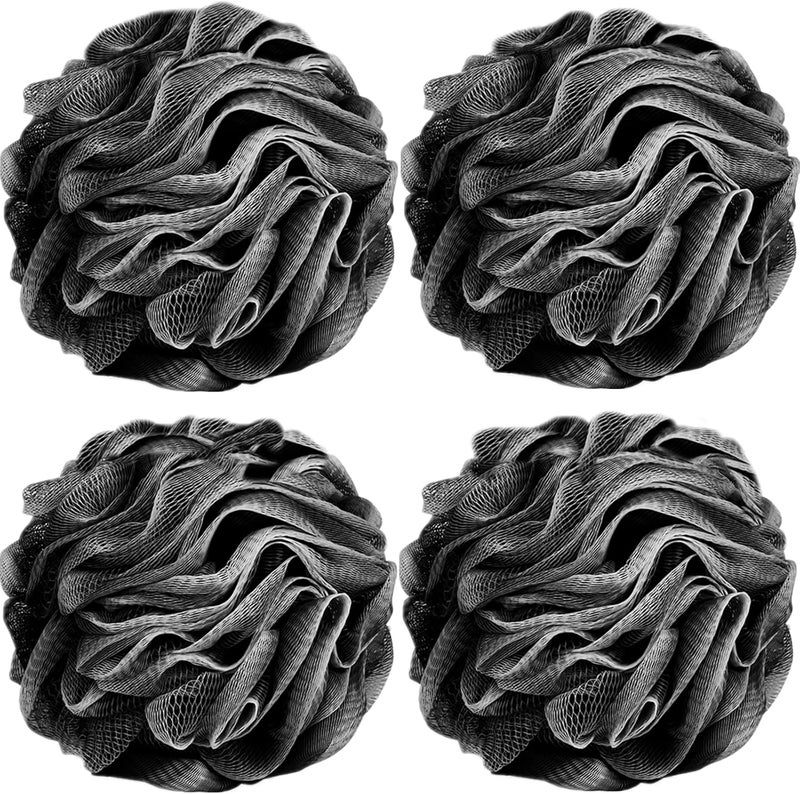 F-U Store Loofah Sponge Shower Loofahs 50g Bath Sponges Mesh Balls Body Scrubber Exfoliator Wash Back Scrubber Bathroom Men Women 4 Pack Scrubbers Cleaning Bathing Accessories - Image 1